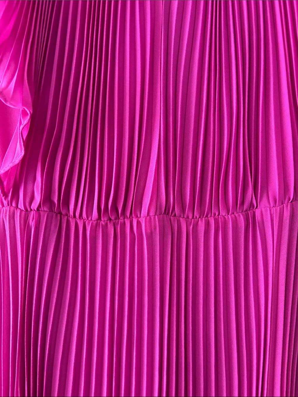 Ann Taylor Fuchsia Pleated Midi Dress size 8 - Picture 4 of 6